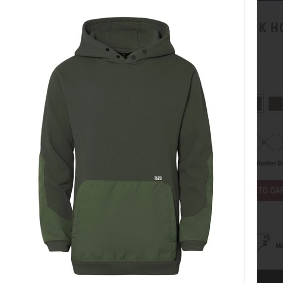 1620 Workwear -- Full Tech Work Hoodie -- Hunter Green -- XL -- EUC - Picture 1 of 9